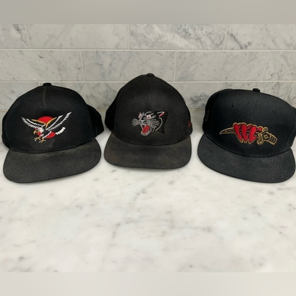 Graffiti‎ Tattoo Embroidered Baseball Hat set of 3